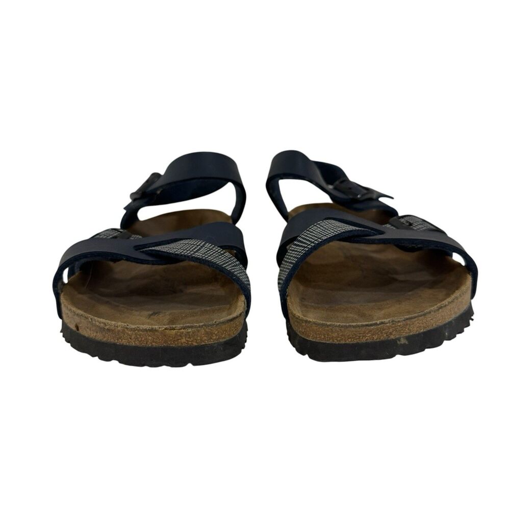 Birkenstock Birki's Lillie 39 8/8.5 NARROW Criss Cross Blue Sandal Women READ - Picture 3 of 15